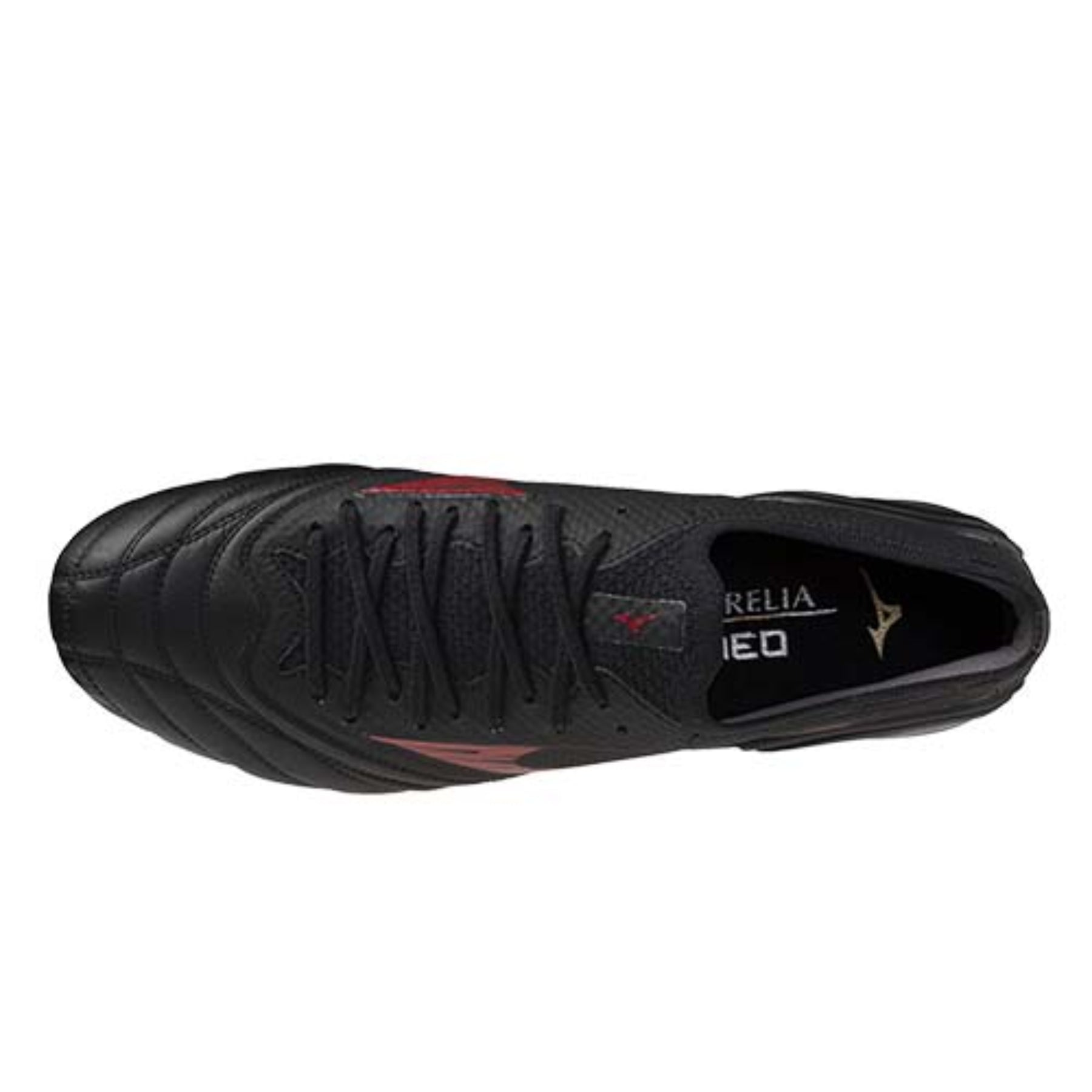 Mizuno Morelia Neo IV Elite Rugby Boots: Black/Morelia Red