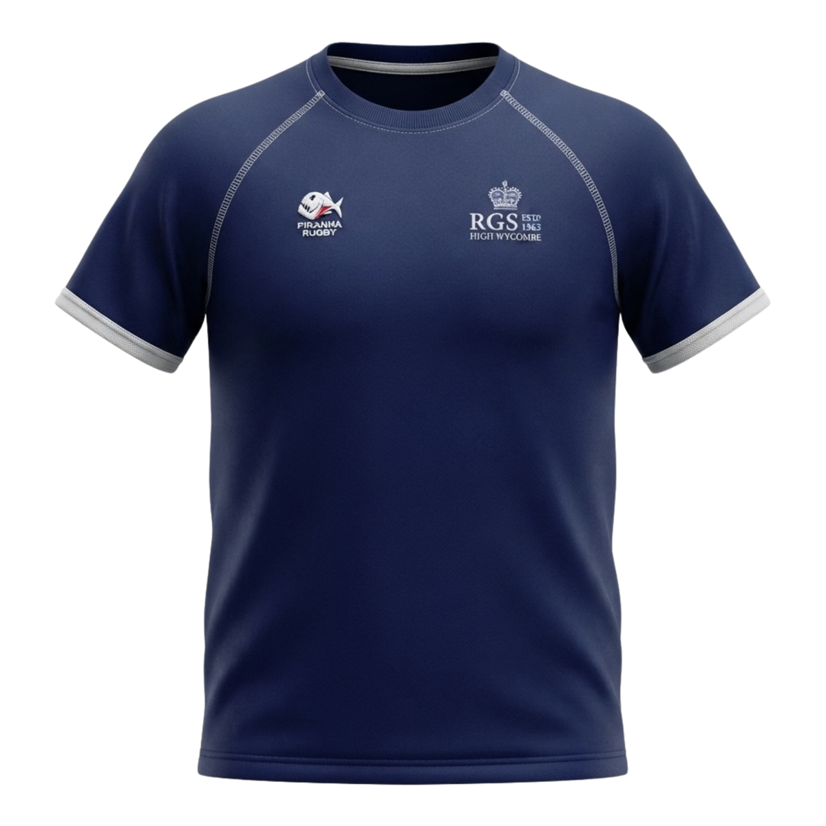 Royal Grammar School Senior T shirt: Navy Athletic Fit