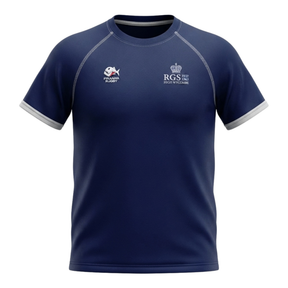 Royal Grammar School Senior T shirt: Navy Athletic Fit