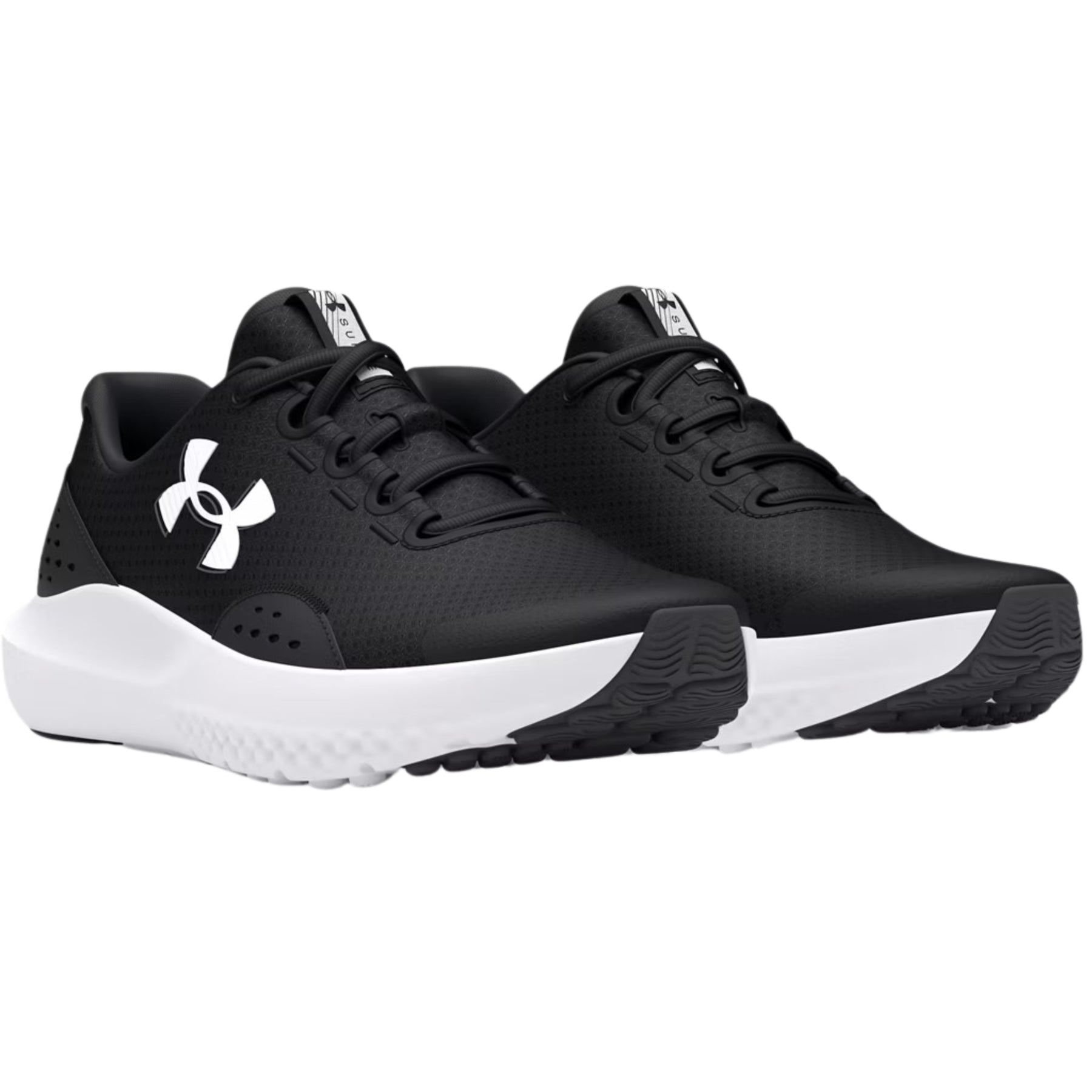 Under Armour Surge 4 Kids School Running Shoes: Black/Anthracite/White