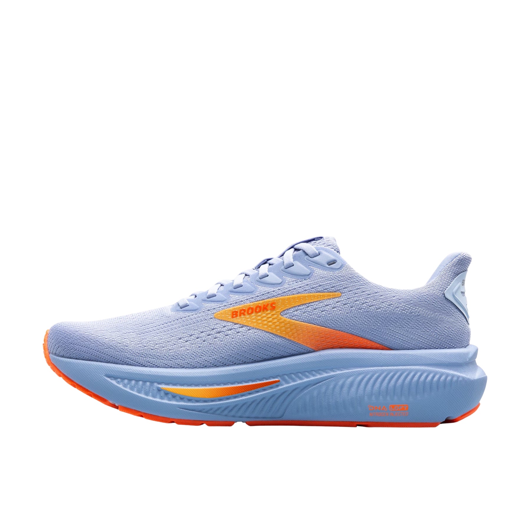 Brooks Ghost 17 Women's Running Shoes: Blue Heron/White/Orange
