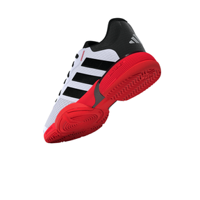 Adidas Barricade K Kids Tennis Shoes: White/Black/Red