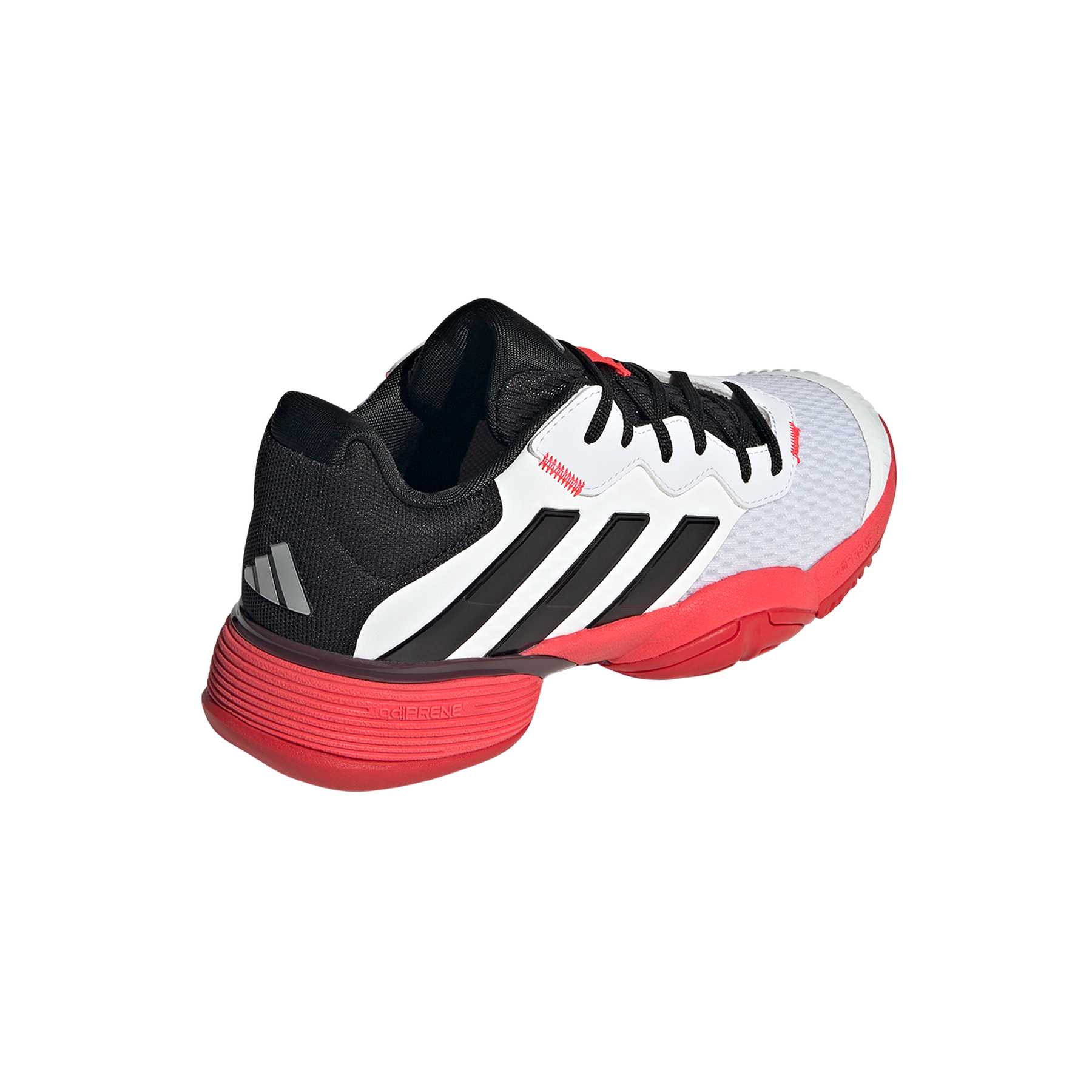 Adidas Barricade K Kids Tennis Shoes: White/Black/Red