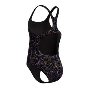 Speedo Girls Hyperboom Allover Medalist Swimsuit: Orange