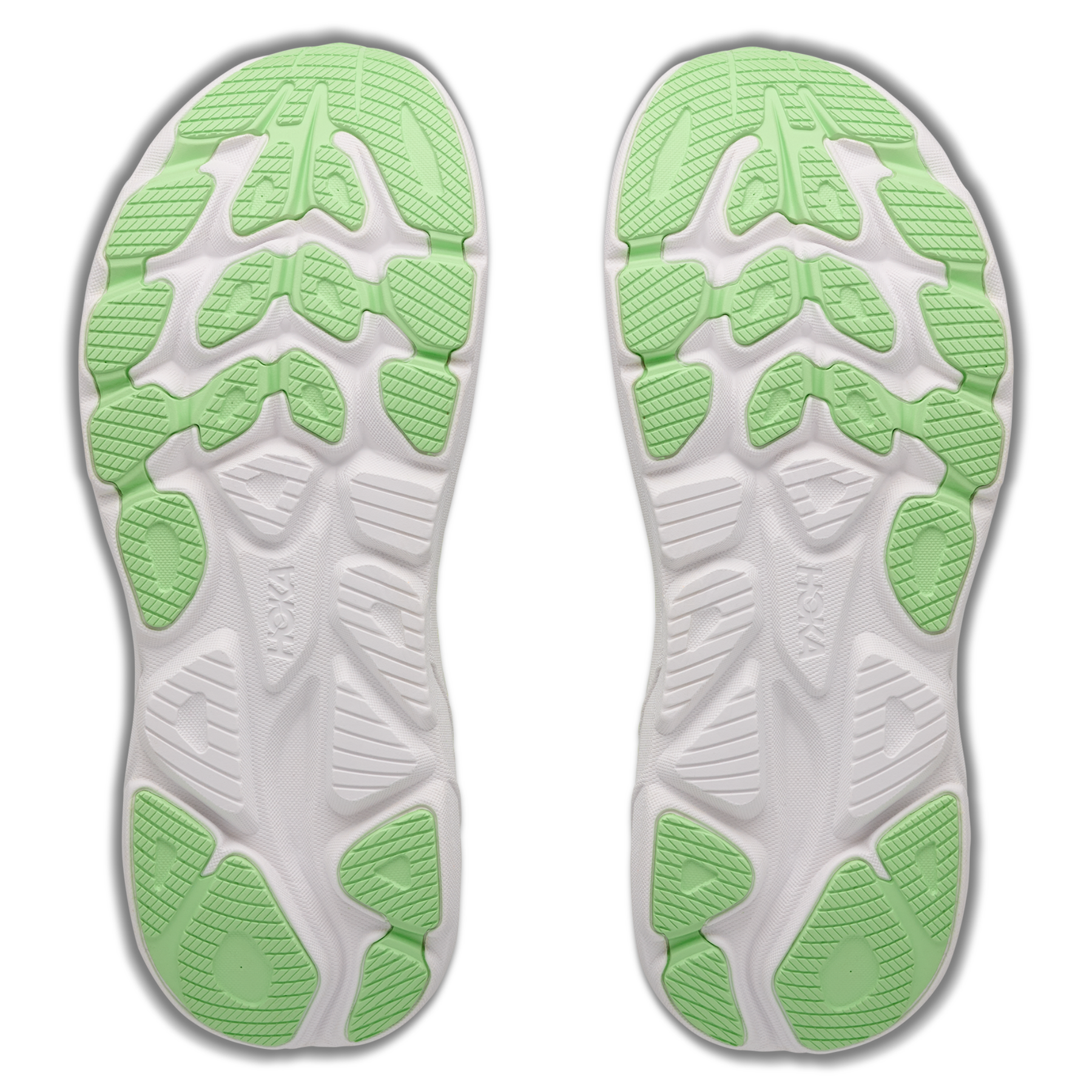 Hoka Clifton 11 Women's Running Shoes: Frost/Neon Yuzu