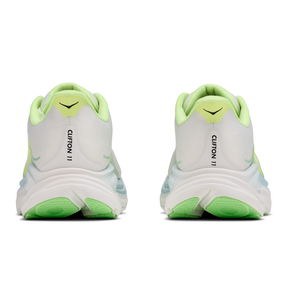 Hoka Clifton 11 Women's Running Shoes: Frost/Neon Yuzu