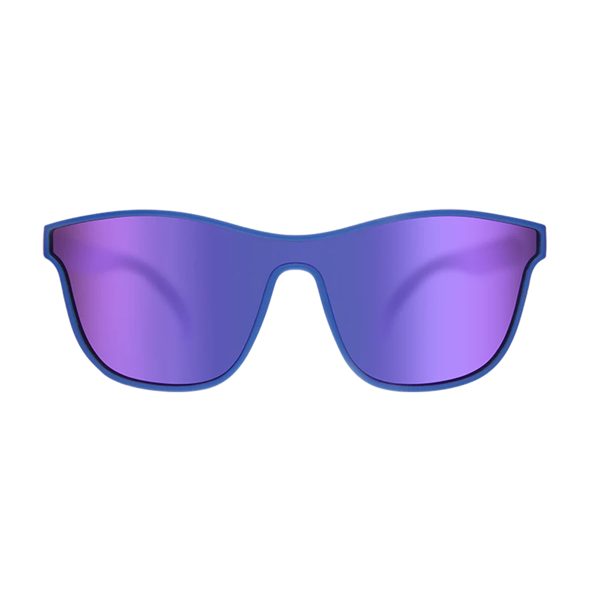 Goodr Dystopia Sunglasses Blue Reflective Polarised Lenses: Blue Frame
