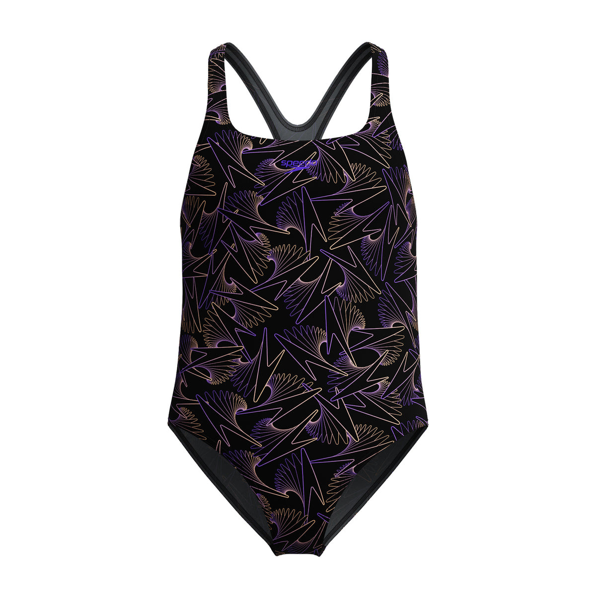 Speedo Girls Hyperboom Allover Medalist Swimsuit: Orange