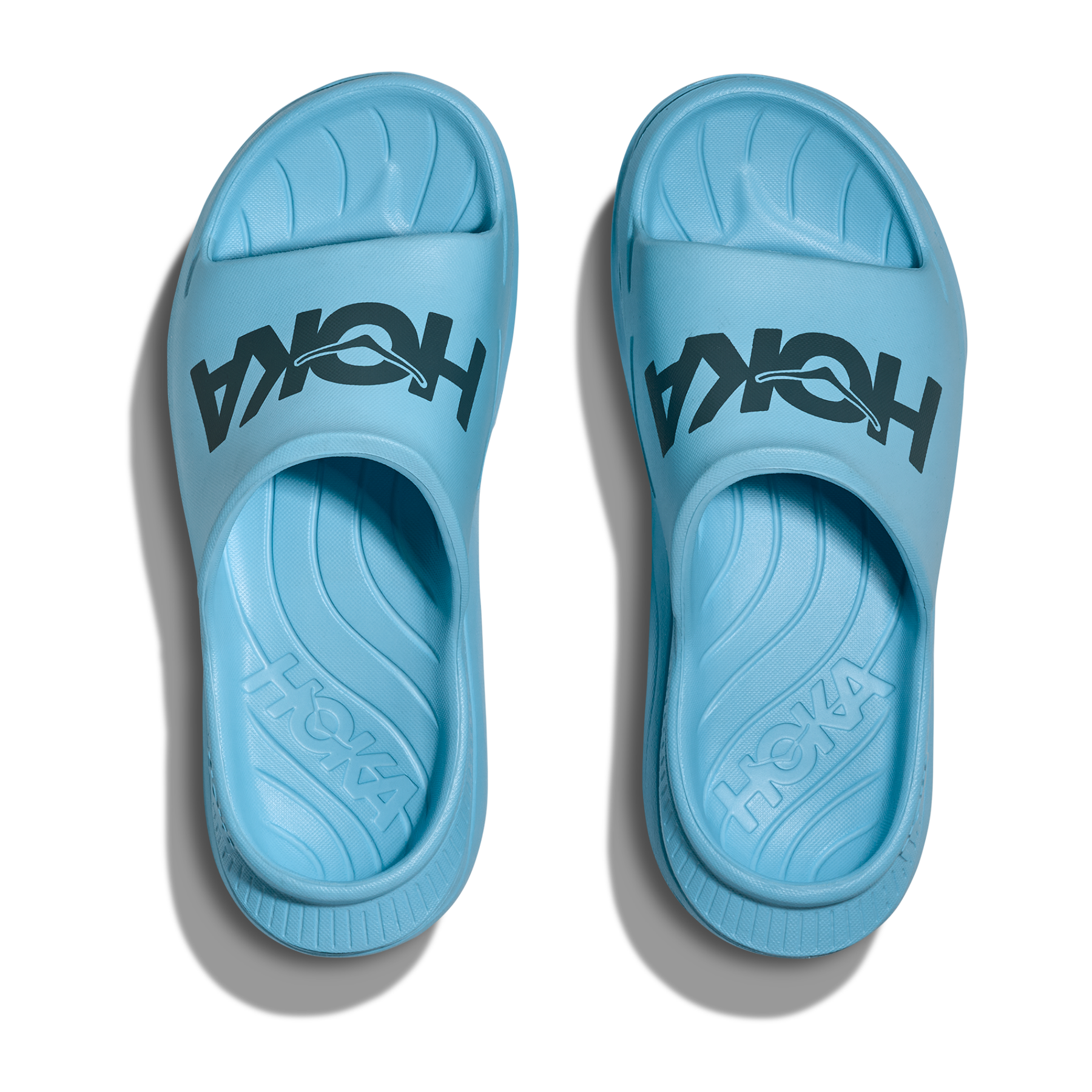Hoka Ora Athletic Slides: Soaring Blue/Faded Navy