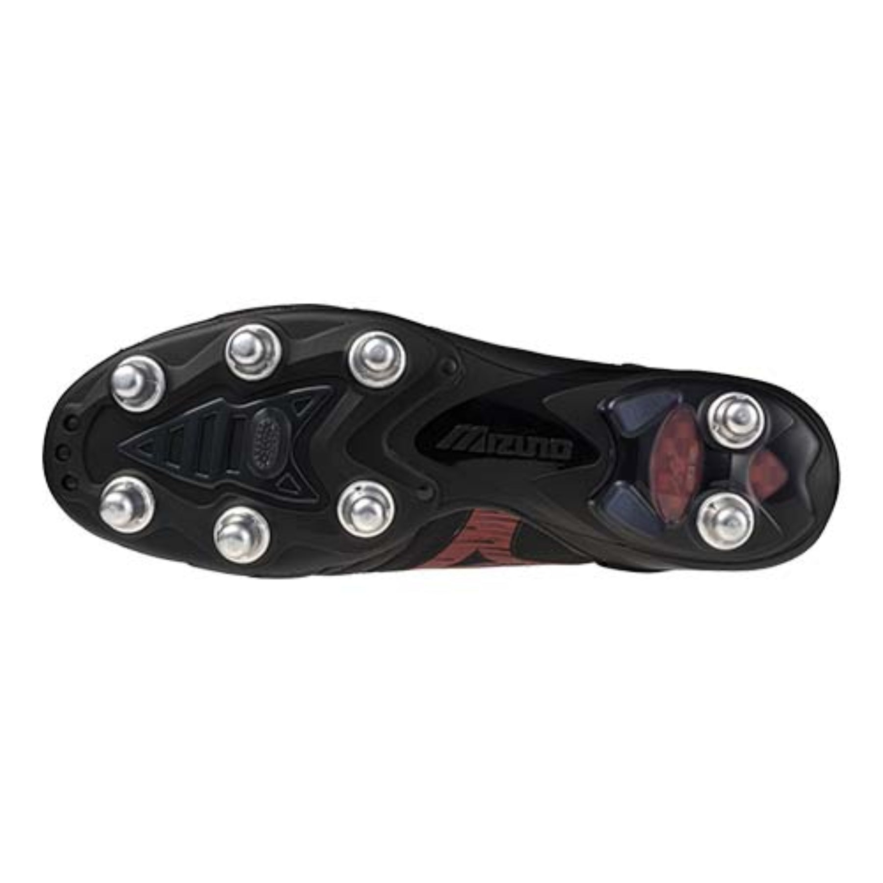 Mizuno Morelia Neo IV Elite Rugby Boots: Black/Morelia Red