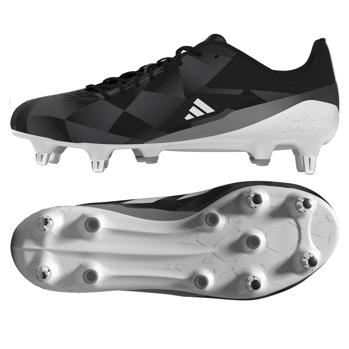 Adidas Adizero RS-15 Ultimate SG Rugby Boots: Black