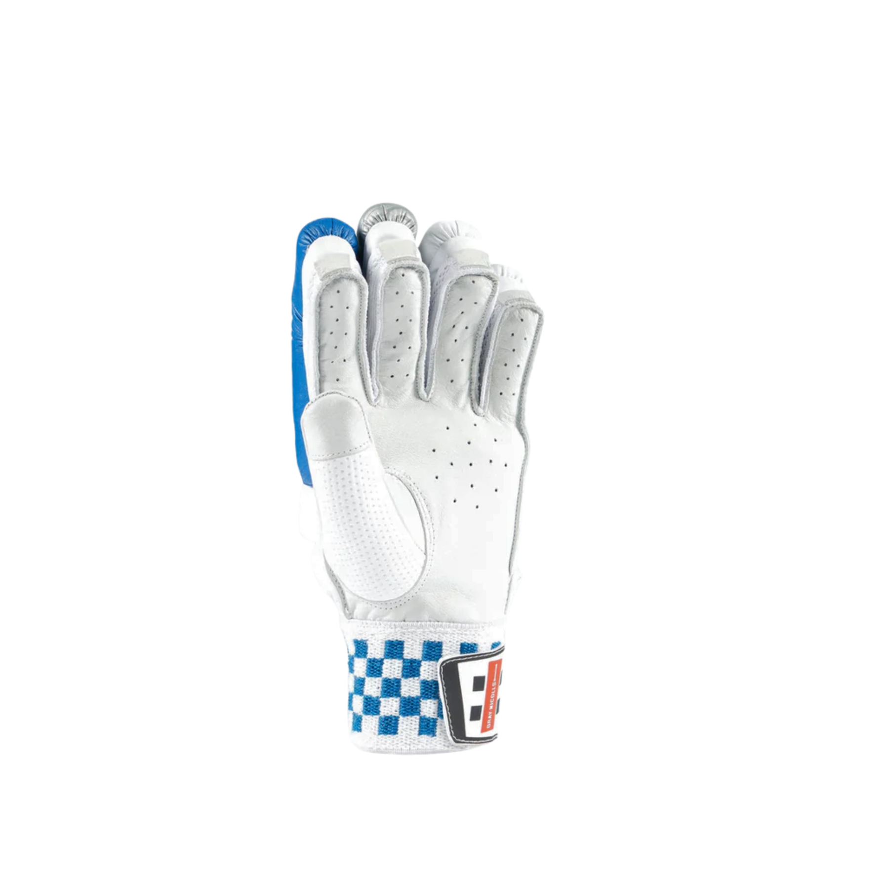 Gray Nicolls GN100X Batting Gloves: White/Blue