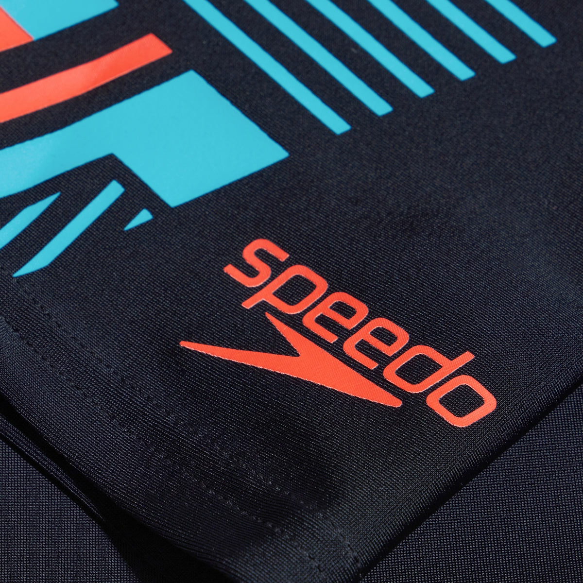 Speedo Mens Tech Panel Aquashort: Black/Orange
