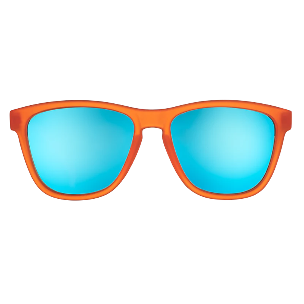 Goodr Donkey Goggles Sunglasses Blue Polarised Lenses: Orange Frame
