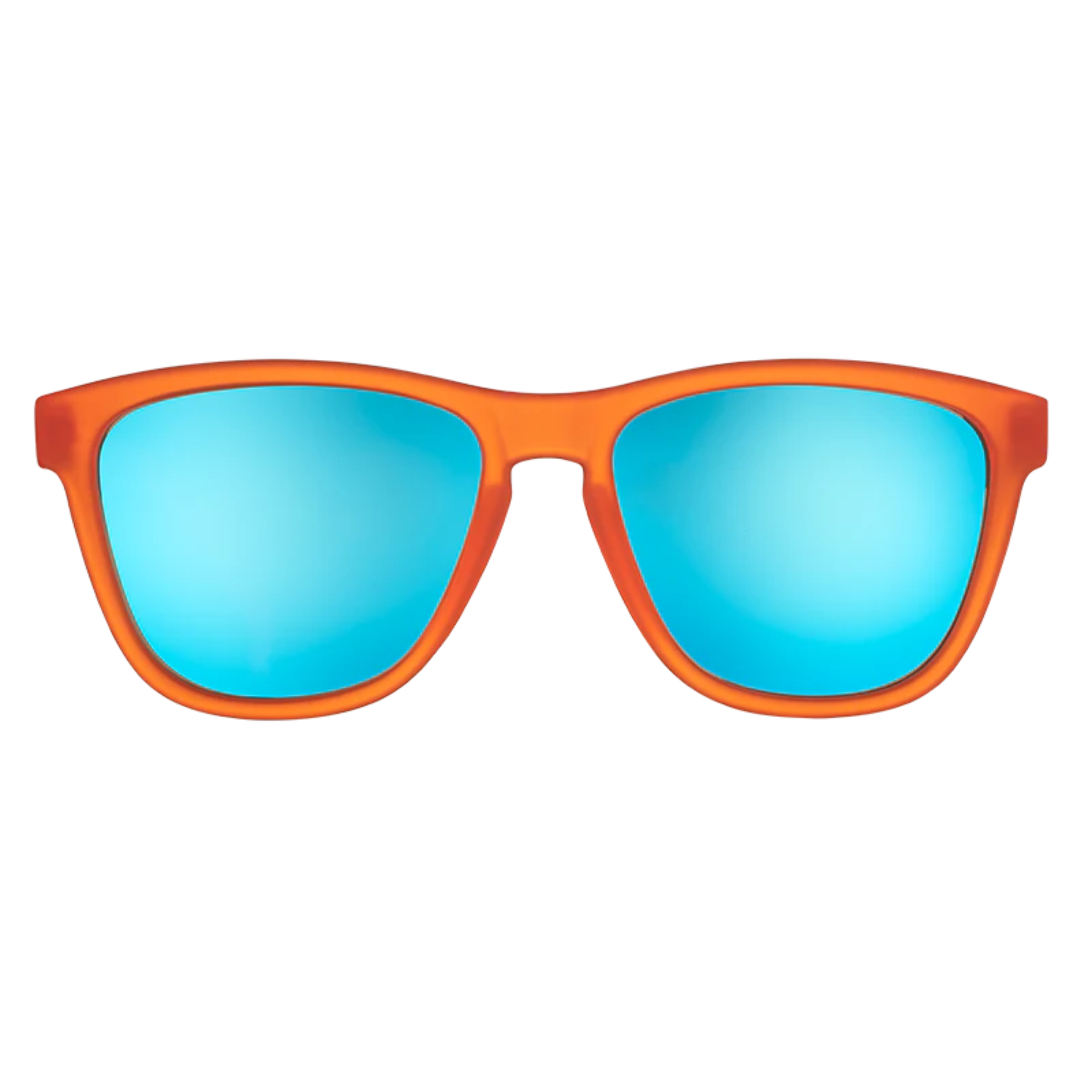 Goodr Donkey Goggles Sunglasses Blue Polarised Lenses: Orange Frame