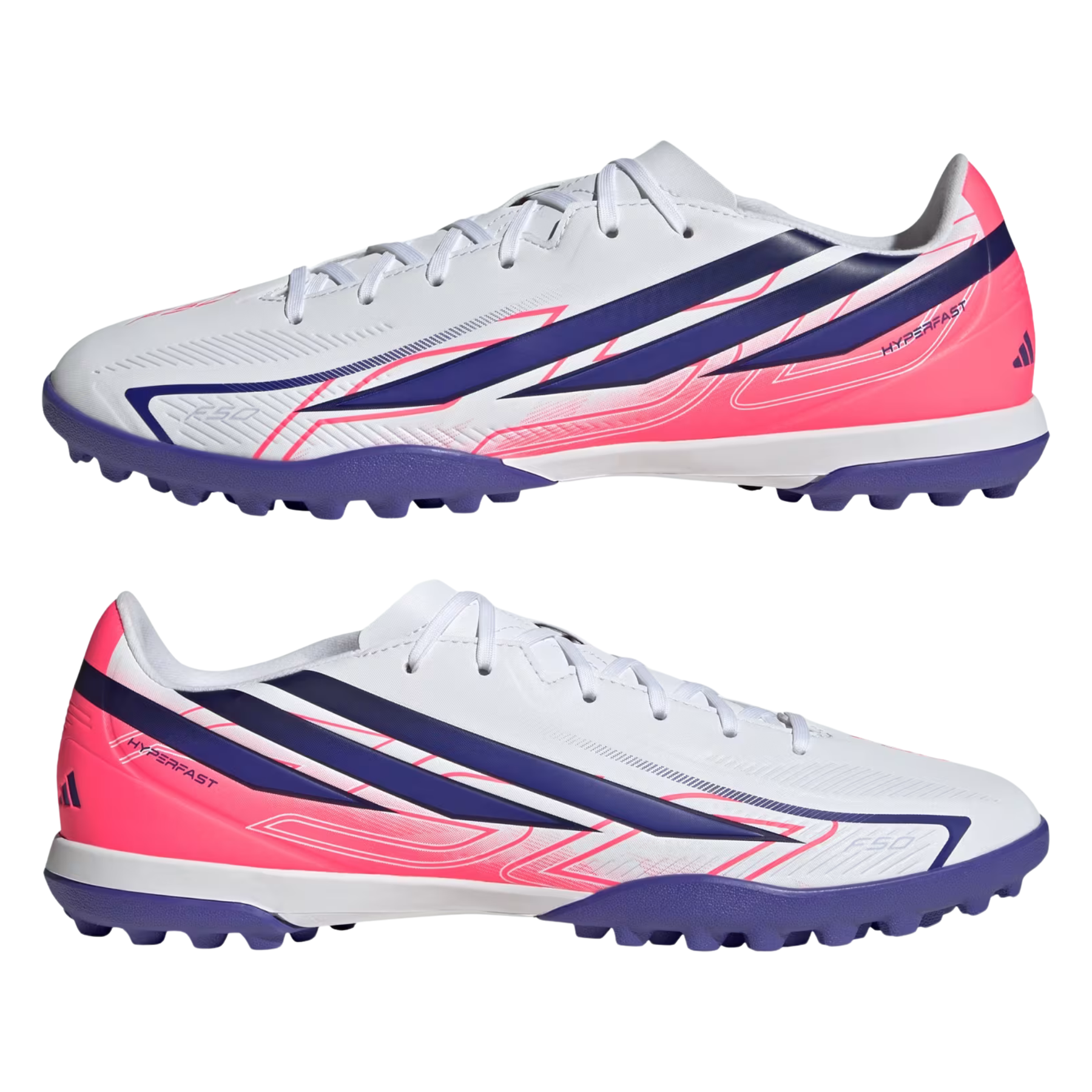 Adidas F50 Club TF Football Boots: White