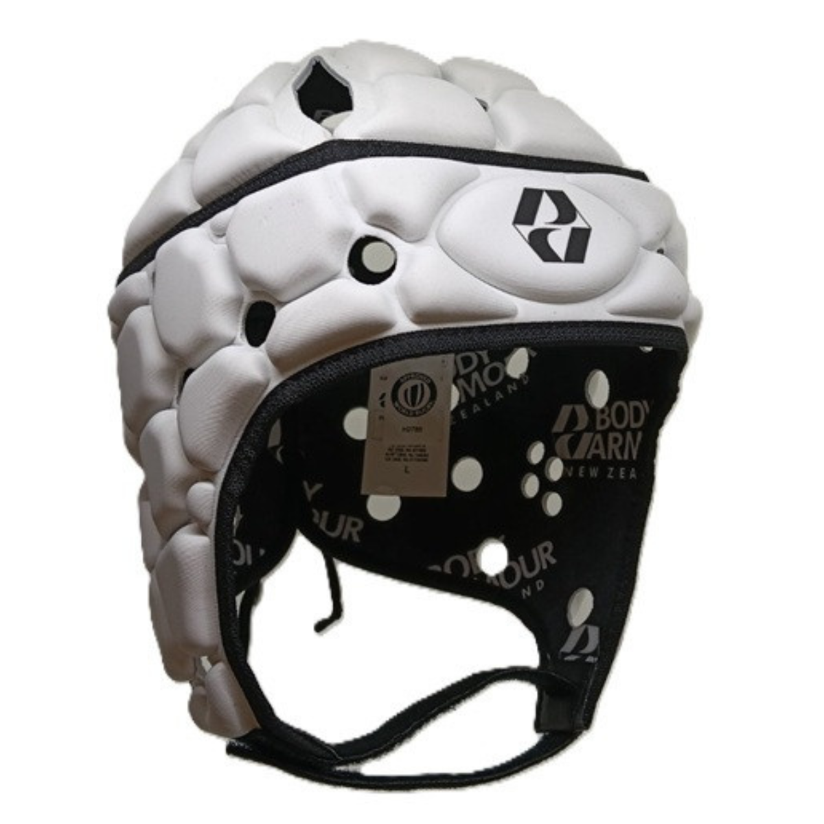 Body Armour Ventilator Headguard: White Black