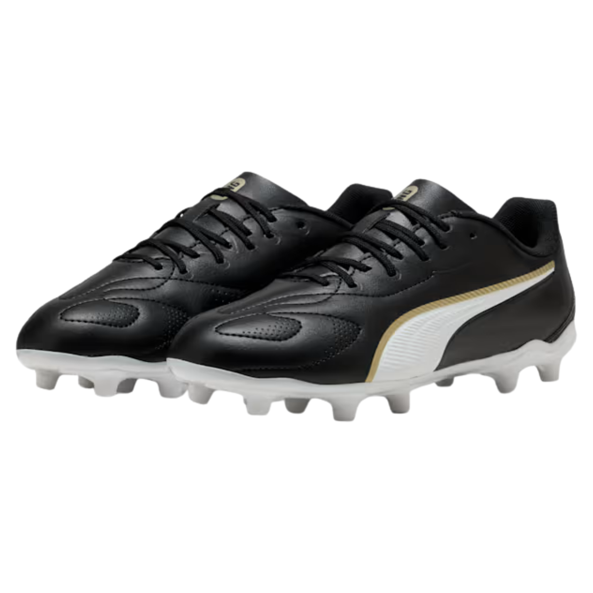 Puma King 20 Play FG Football Boots: Black/White