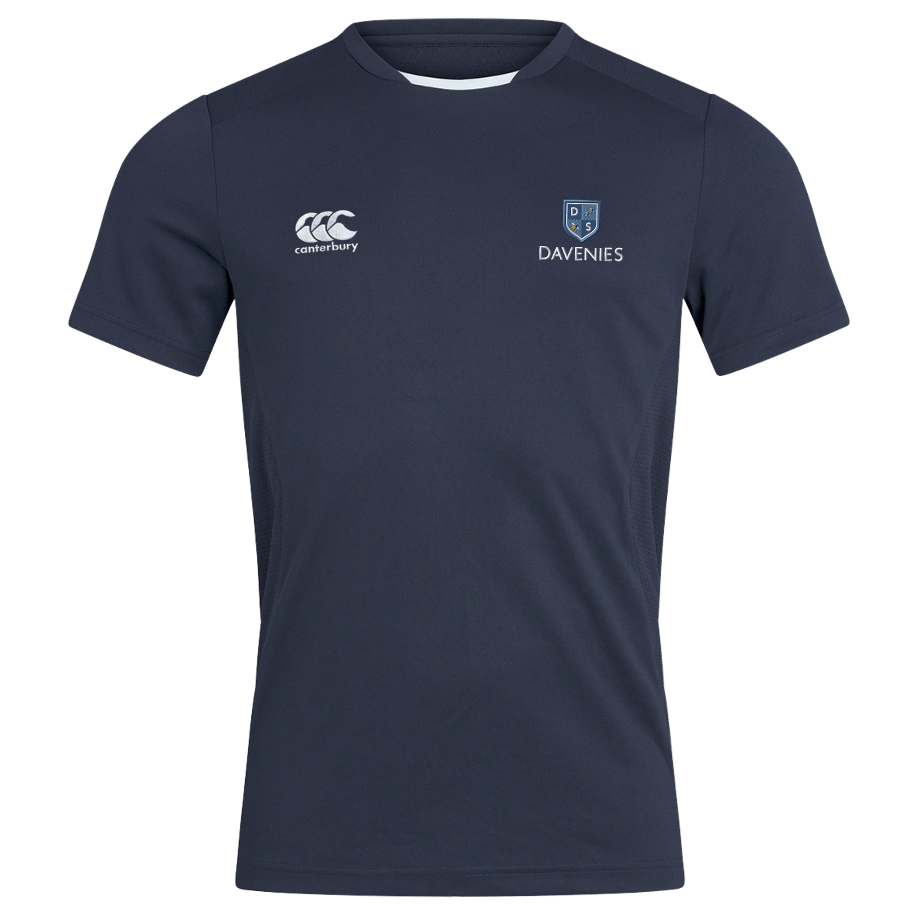 Davenies Men's Club Dry Tee: Navy