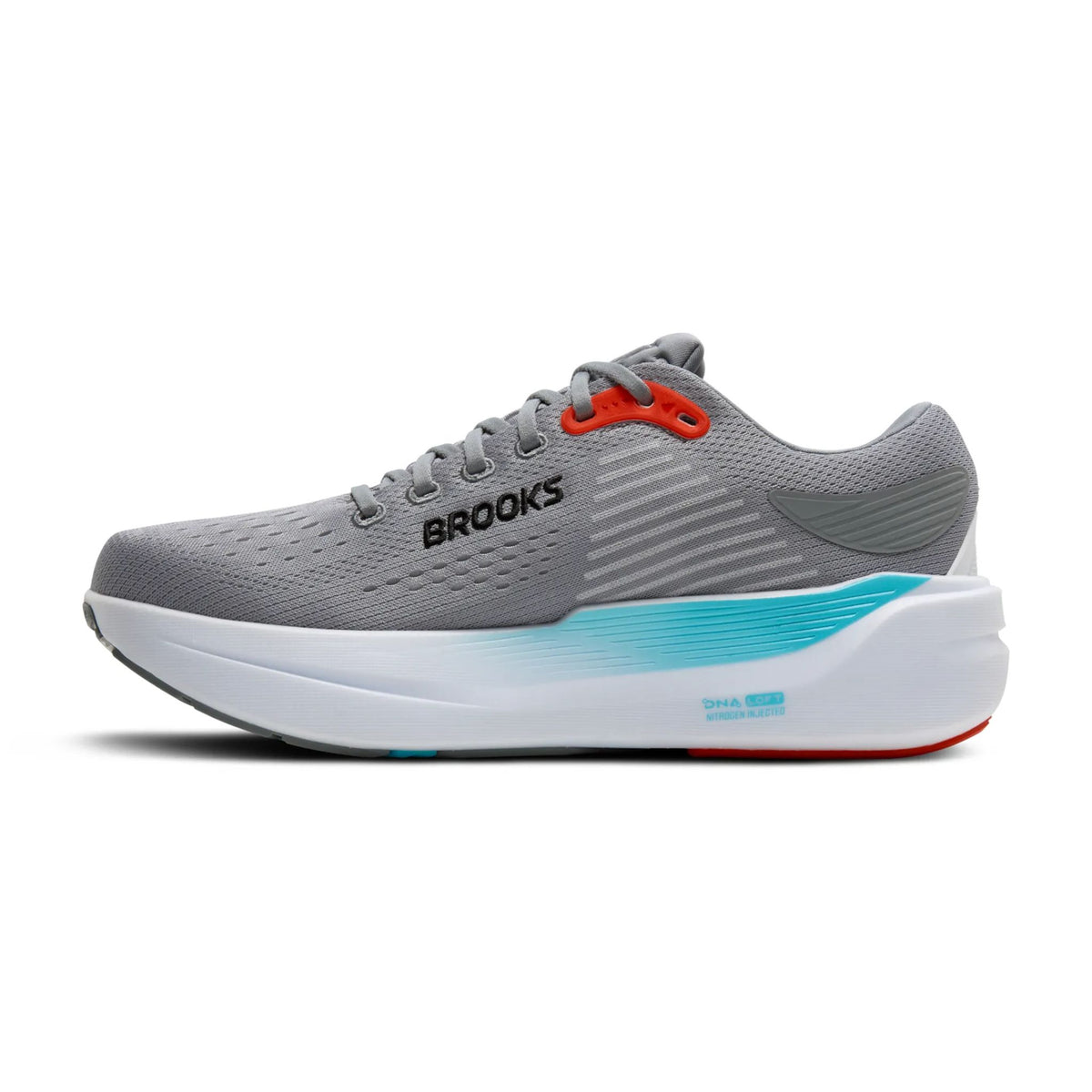 Brooks Ghost Max 3 Mens Running Shoes: Primer Grey/Antarctica/Red