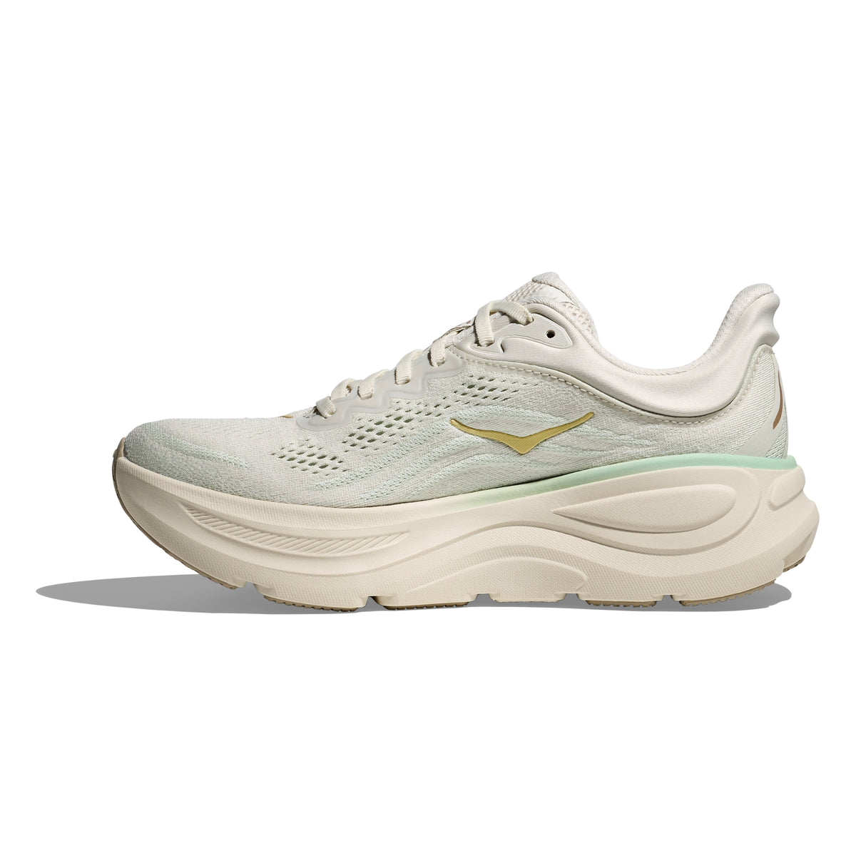 Hoka Bondi 9 Womens Running Shoes: Truffle Salt/Sea Glass