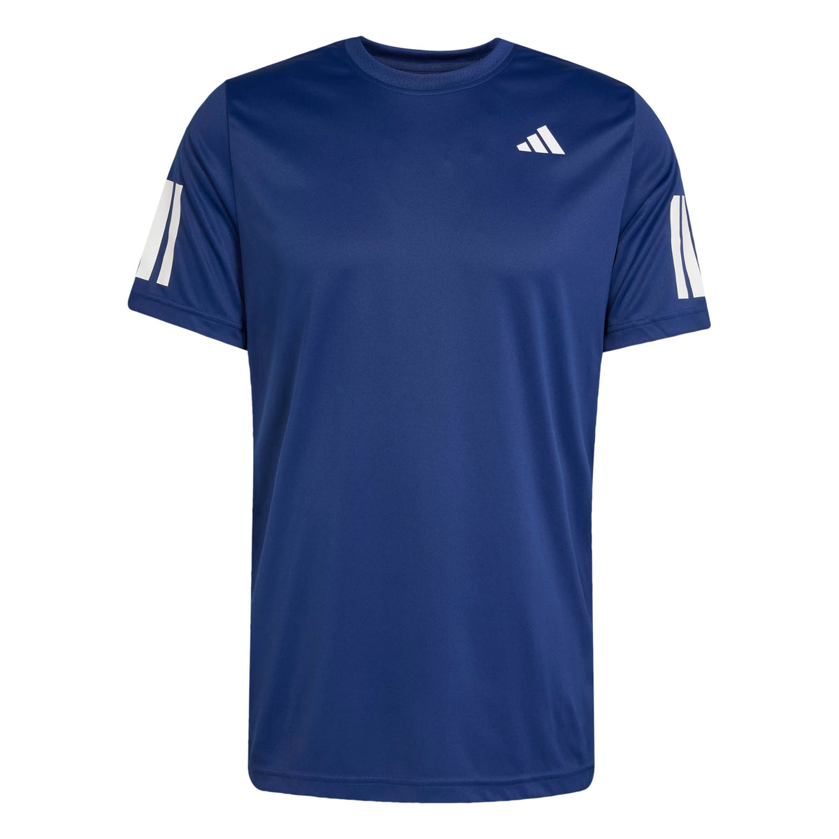 Adidas Club 3 Stripe Mens Tennis Tee: Navy