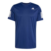 Adidas Club 3 Stripe Mens Tennis Tee: Navy