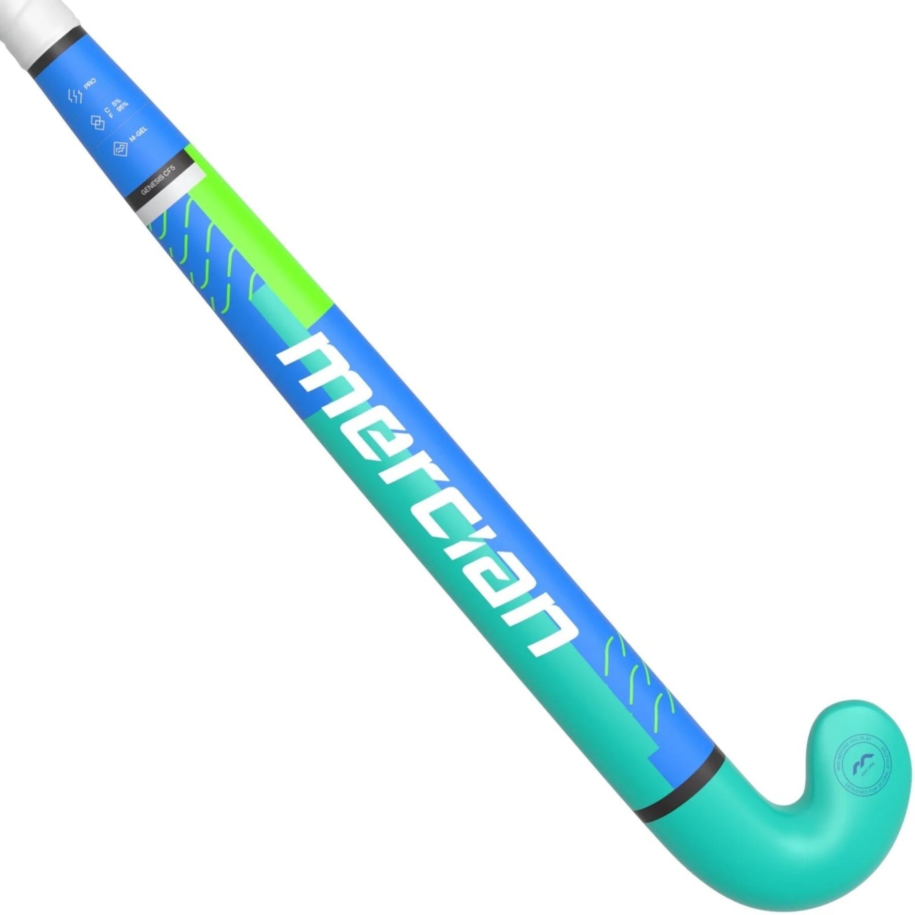 Mercian Genesis CF5 Pro Junior Hockey Stick: Royal/Aqua