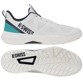 K Swiss K Speed Team Men's Tennis Shoes: White Baltic Carbon