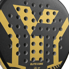 Y1 Elite Cork Padel Racket: Black/Gold
