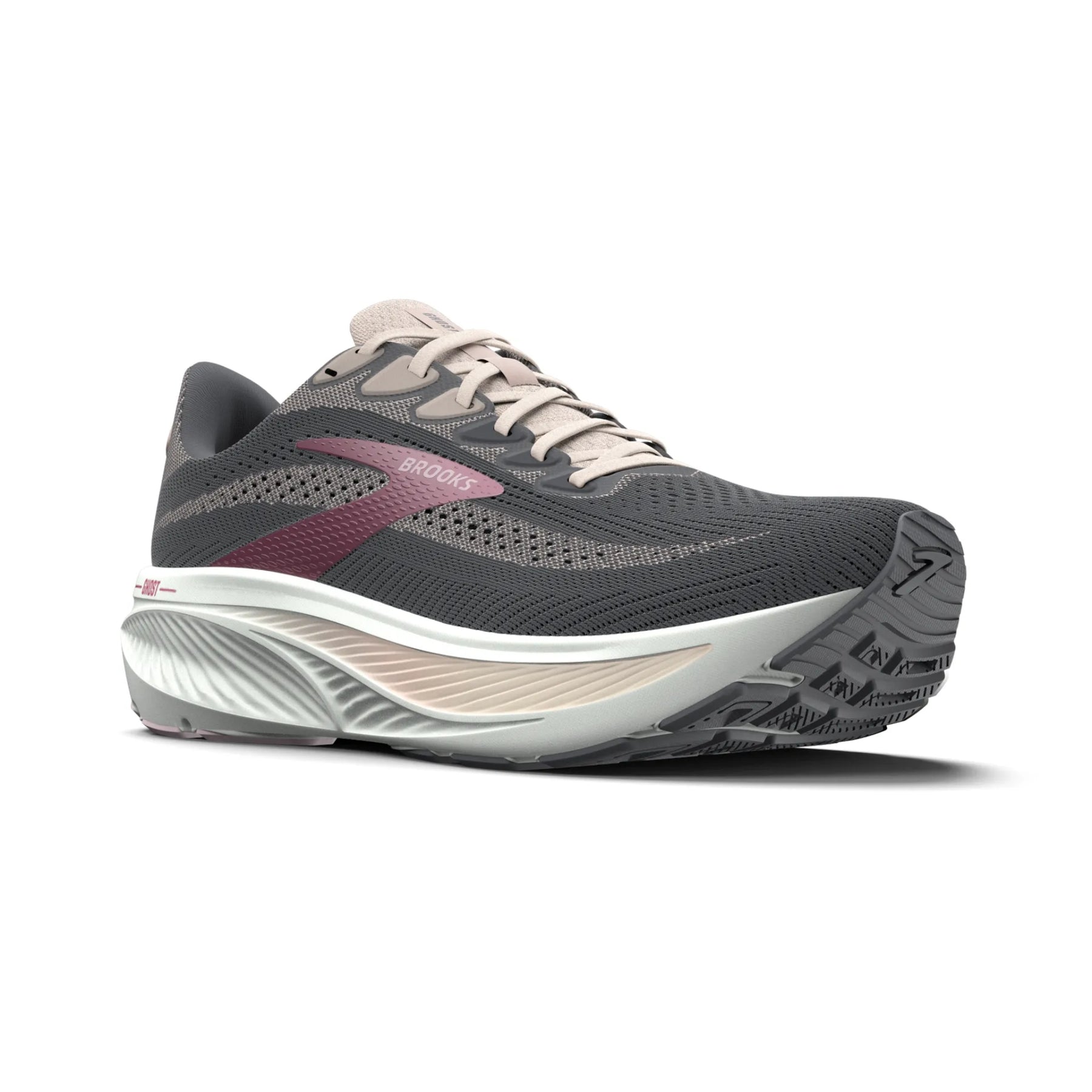 Brooks Ghost 17 Womens Running Shoes: Poppy Seed/Pink/Bluewash