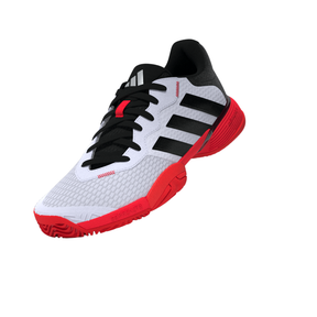 Adidas Barricade K Kids Tennis Shoes: White/Black/Red