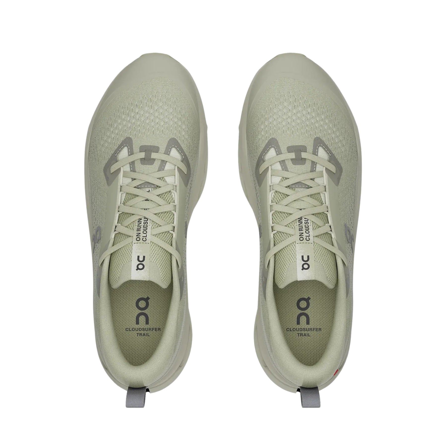 On Cloudsurfer Trail 2 Mens Running Shoes: Chalk/Ghost