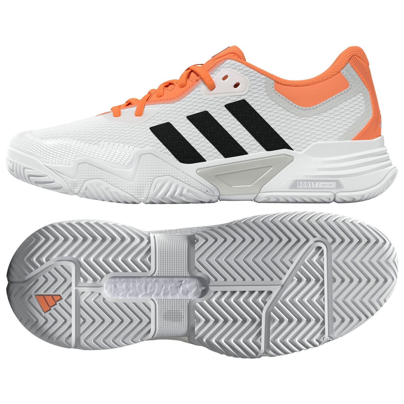 Adidas Solematch Control 2 Mens Tennis Shoes: White/Orange