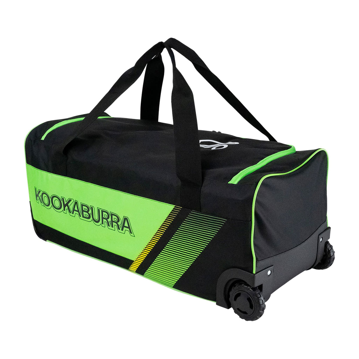 Kookaburra 9500 Wheelie Cricket Bag: Black/Neon Green 2025