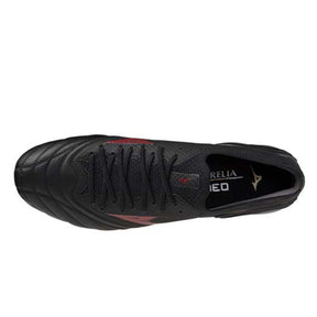 Mizuno Morelia Neo IV Elite Rugby Boots: Black/Morelia Red