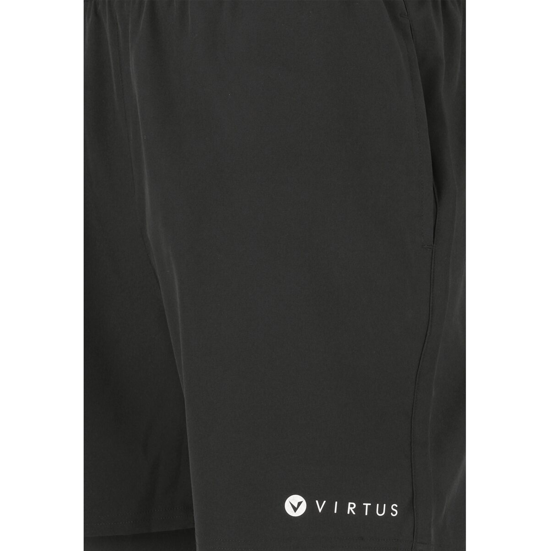 Virtus Zayne Mens 2 in 1 Running Shorts: Black
