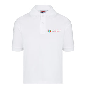 ICS  London Short Sleeve Polo Shirt: White