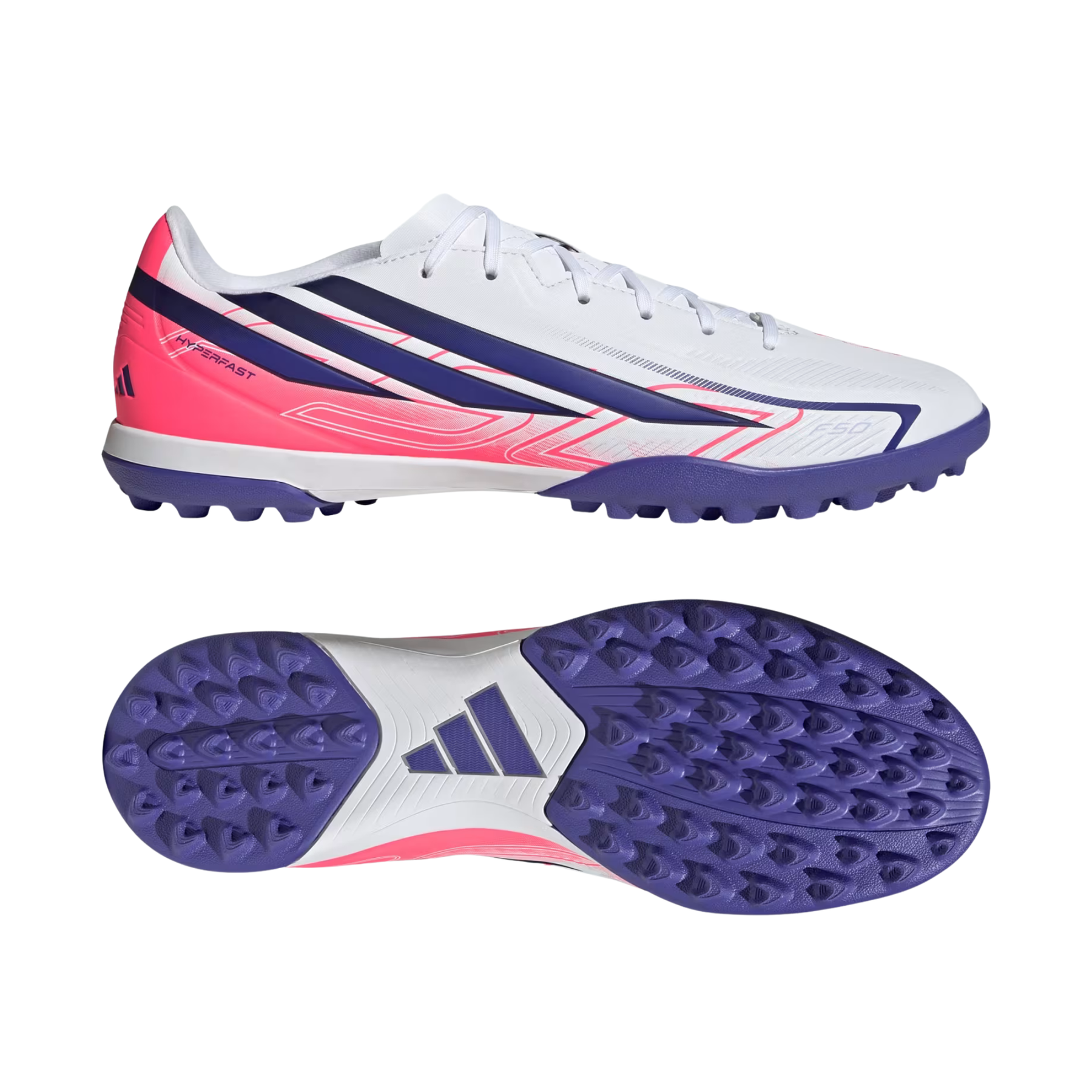 Adidas F50 Club TF Football Boots: White