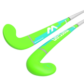 Mercian Genesis W1 Wooden Hockey Stick: Neon Green/Aqua