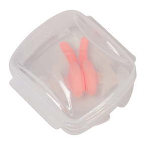 Speedo Biofuse Earplugs: Clear/Fluro Tangerine