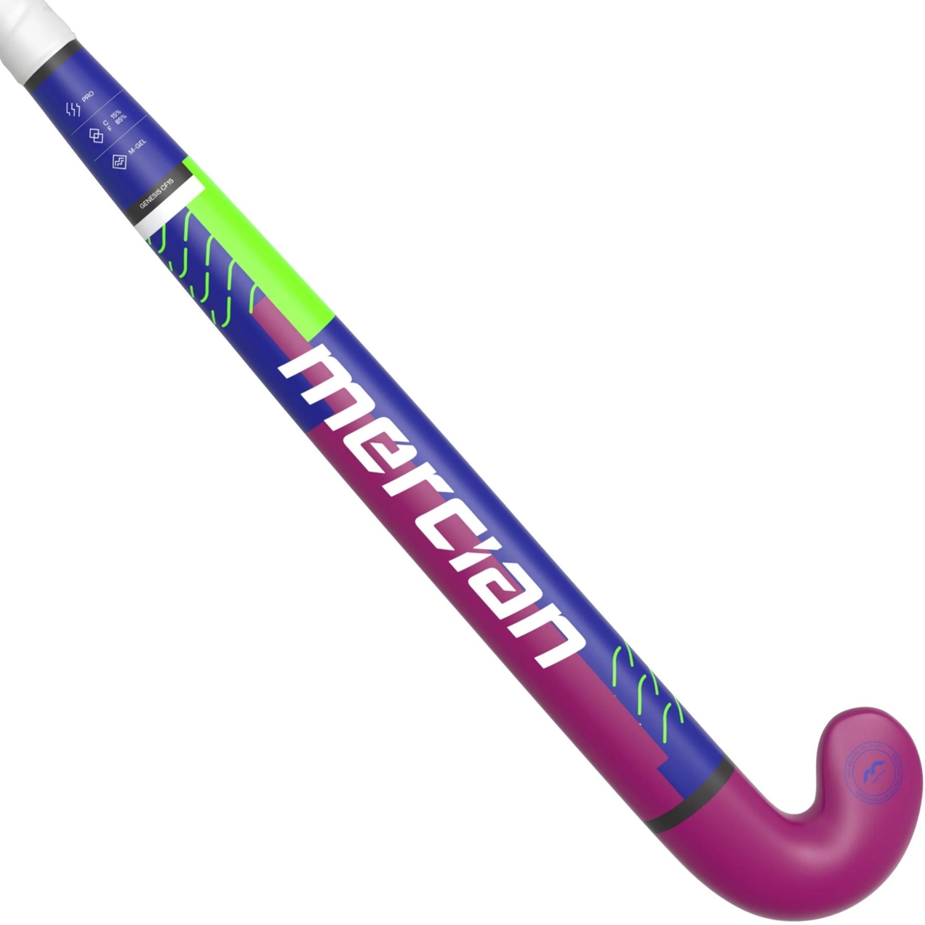 Mercian Genesis CF15 Pro Hockey Stick: Marine Blue/Purple