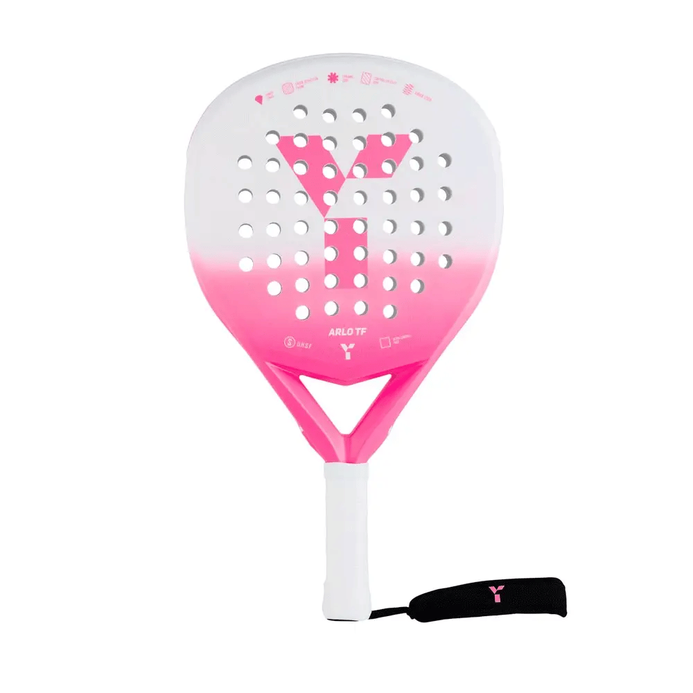 Y1 Arlo Padel Racket: Pink/White