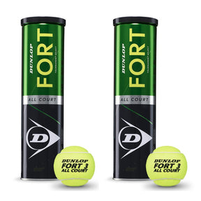 Dunlop Fort All Court Tennis Ball - 2 x 4 Ball Can