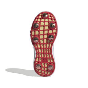 Adidas Howzat Spike Junior Cricket Shoes: White/Gold/Red