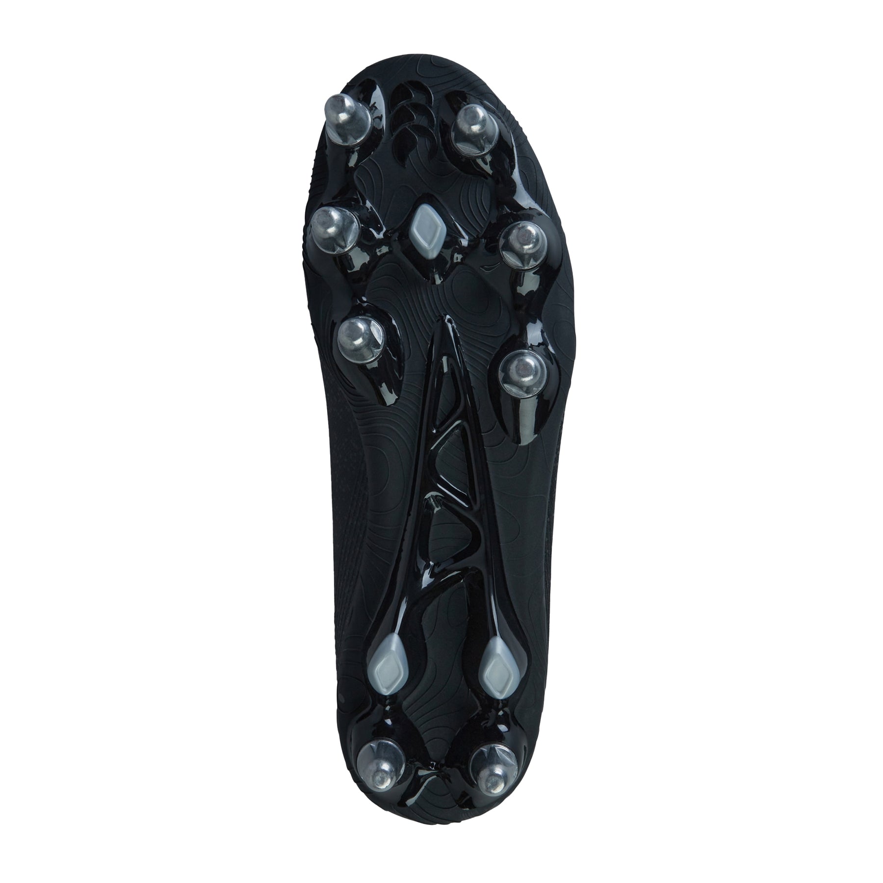 Canterbury Stampede Pro Rugby Boots: Black/Silver