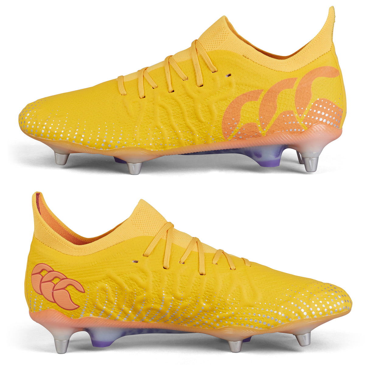 Canterbury Speed Infinite Elite Team Rugby Boots: Yellow/Orange