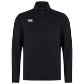 Canterbury Mens Club Qtr Zip Midlayer: Black