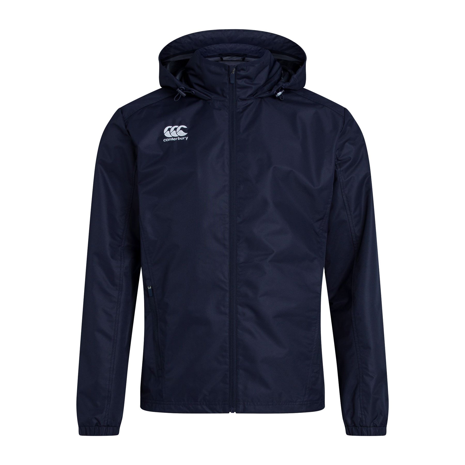 Canterbury Junior Club Vaposhield Full Zip Rain Jacket: Navy