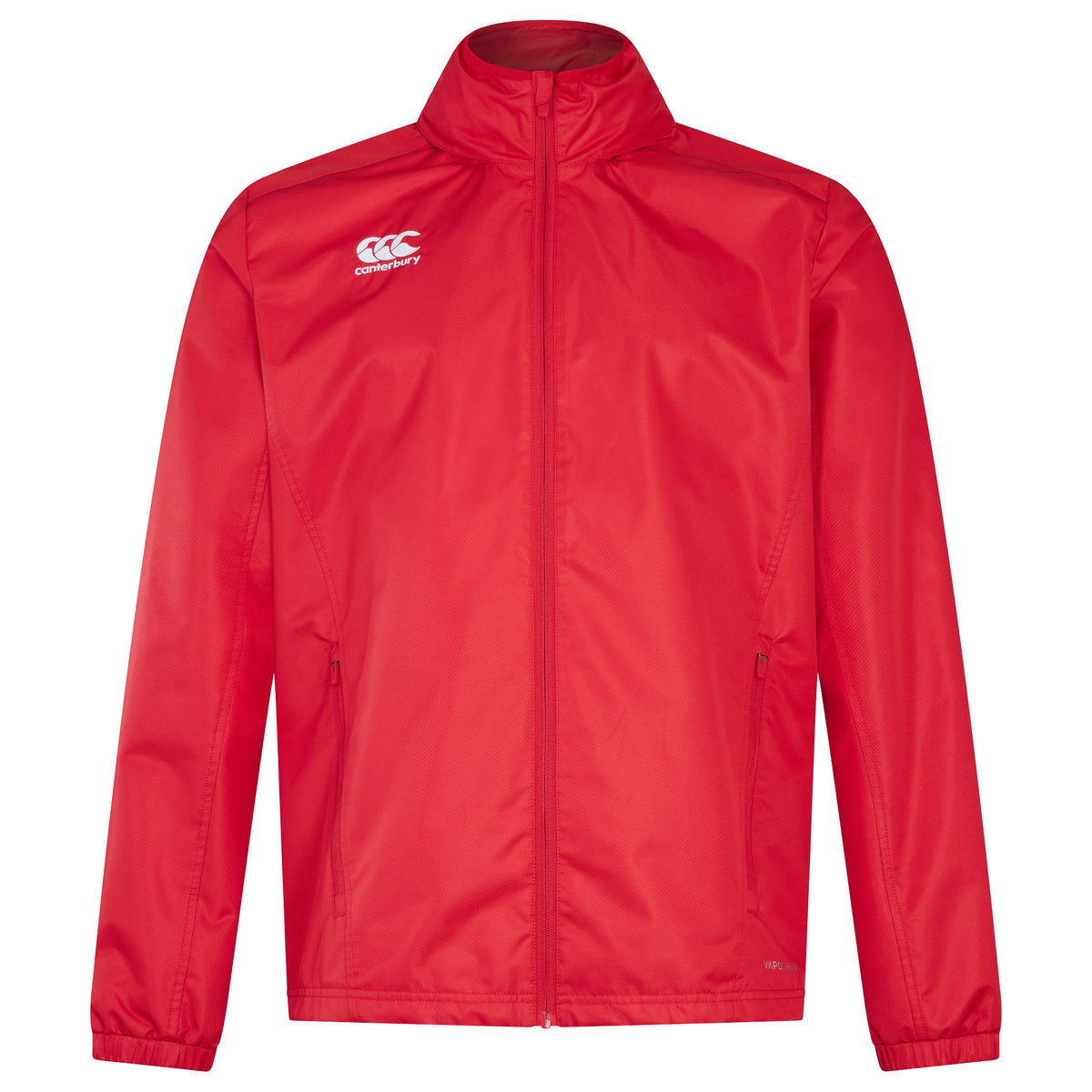 Canterbury Junior Club Vaposhield Full Zip Rain Jacket: Red